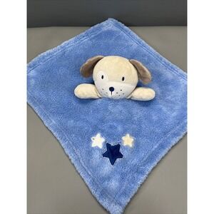 Baby Gear Blue Tan Stars Puppy Dog Security Blanket Lovey